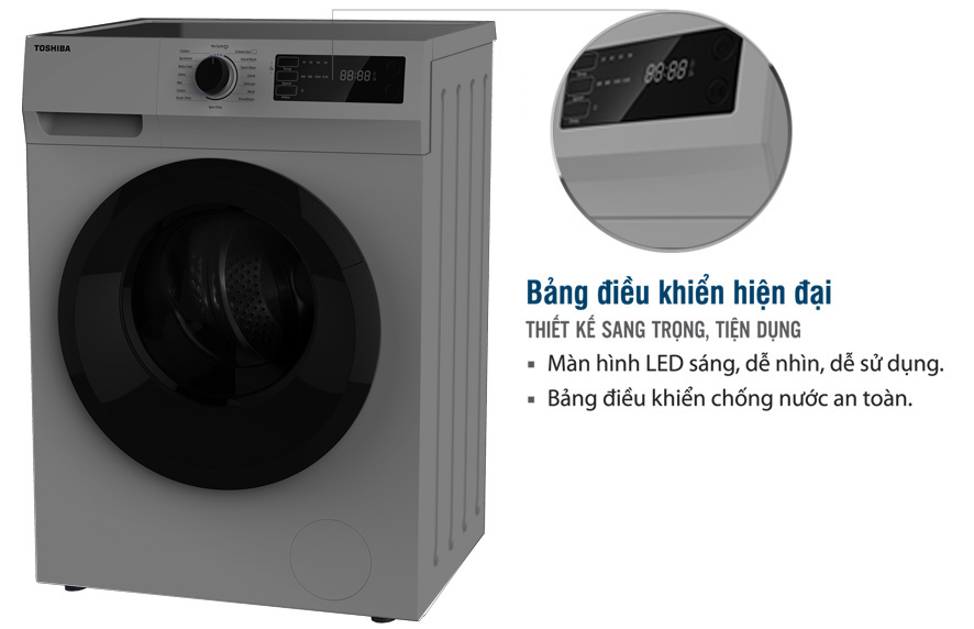 Máy giặt lồng ngang Toshiba Inverter 8.5Kg TW-BK95S3V(SK)