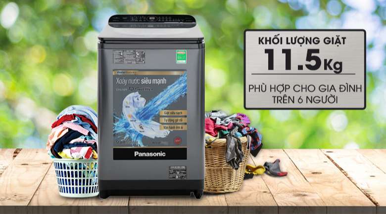 Máy giặt Panasonic lồng đứng 11.5 kg NA-FD11AR1BV