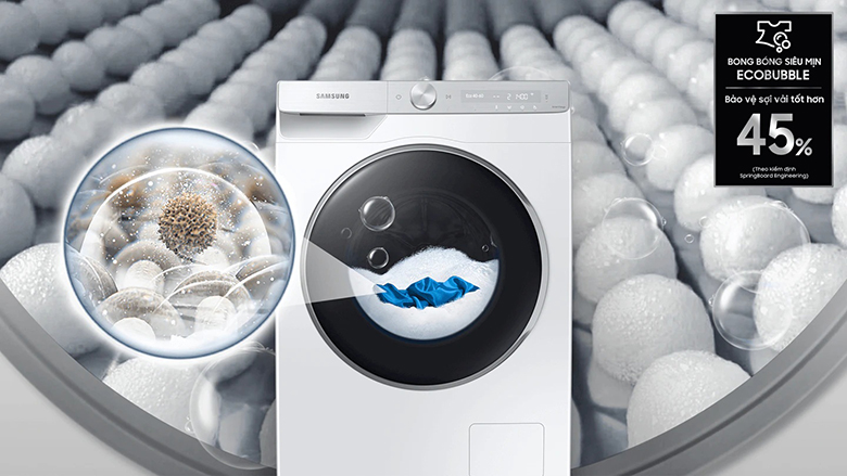 Máy giặt Samsung AI Inverter 10 Kg WW10TP54DSH/SV lồng ngang