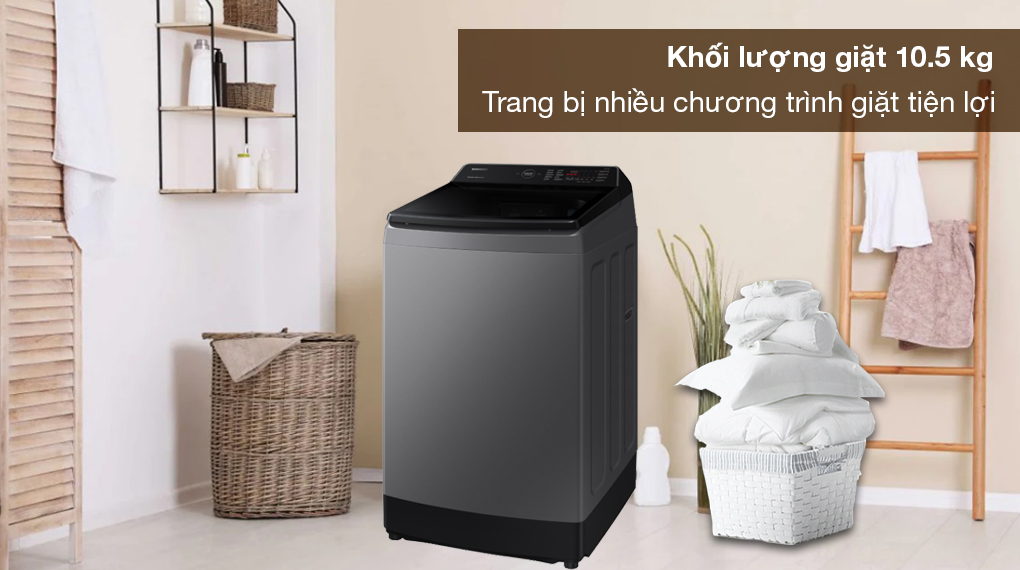 Máy giặt Samsung Ecobubble inverter 10.5 kg WA10CG5745BDSV 2023