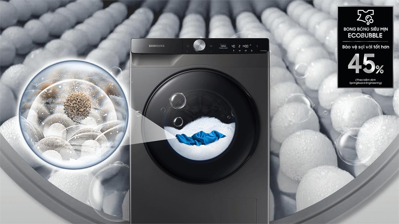 Máy giặt lồng ngang Samsung Addwash AI Inverter 12Kg WW12TP94DSB/SV
