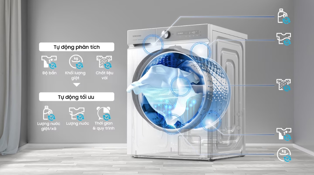Máy giặt Samsung Bespoke AI inverter 14 kg WW14BB944DGHSV 2023
