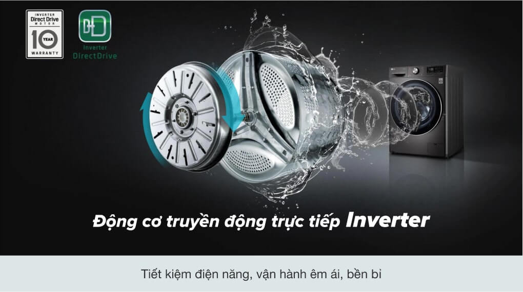 Máy giặt sấy lồng ngang LG inverter 21 kg F2721HVRB giá tốt