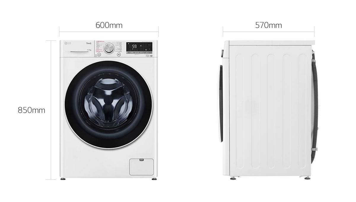 Máy giặt lồng ngang LG inverter 11kg + sấy 7kg FV1411D4W giá tốt