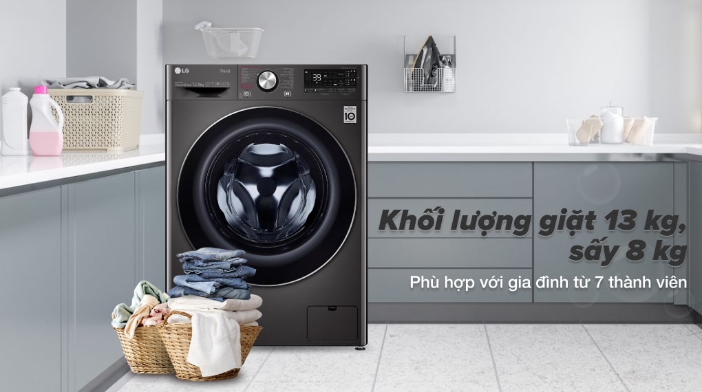 Máy giặt sấy LG inverter 11 kg giặt + 7 kg sấy FV1411H3BA 2022 giá tốt