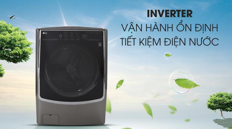 Máy giặt sấy LG Inverter lồng ngang 21kg/12kg F2721HTTV Inverter Direct Drive
