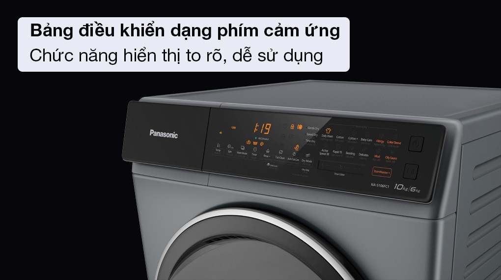 Máy giặt sấy Panasonic inverter 10 kg S106FC1LV model 2022