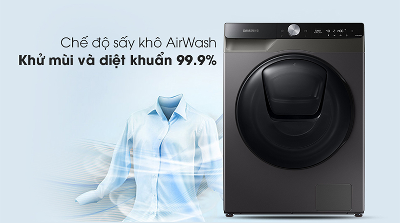 Máy giặt sấy Samsung Addwash Inverter 9.5 kg WD95T754DBX/SV lồng ngang
