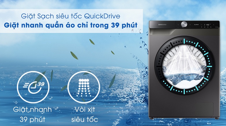 Máy giặt sấy Samsung AI Inverter 14 kg WD14TP44DSB/SV lồng ngang