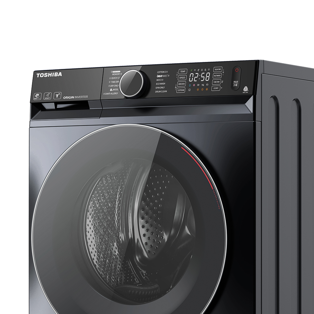 Máy giặt sấy Toshiba lồng ngang inverter 10.5 kg TWD-BM115GF4V(SK) giá tốt