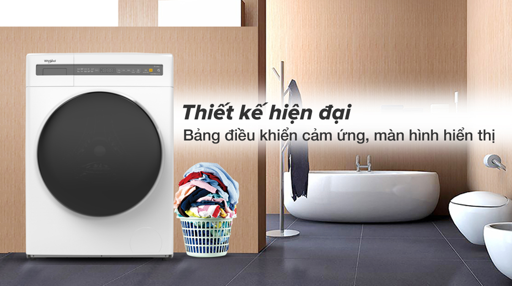 Máy giặt sấy Whirlpool 10.5 kg WWEB10702FW 2022 giá rẻ