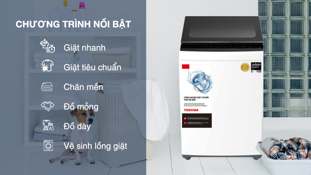 Máy giặt Toshiba 8 kg AW-M901BV(WK) model 2022 mới nhất giá rẻ