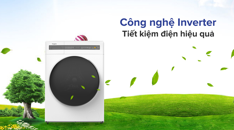 Máy giặt Whirlpool lồng ngang 8 kg inverter FWEB8002FW 2022 giá rẻ