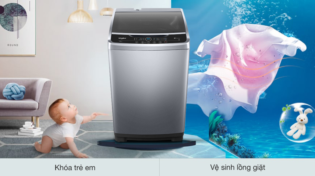 Máy giặt Whirlpool lồng đứng 10.5 kg VWVC10502FS 2022 giá rẻ