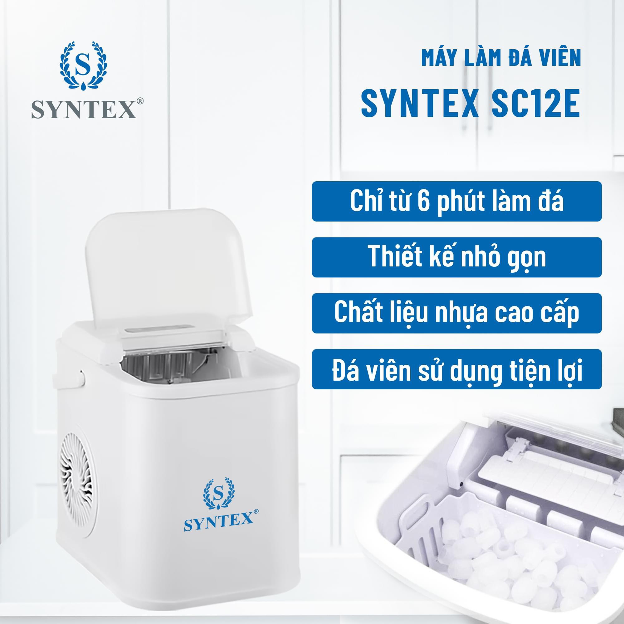 Máy làm đá mini siêu nhanh Syntex SC12E