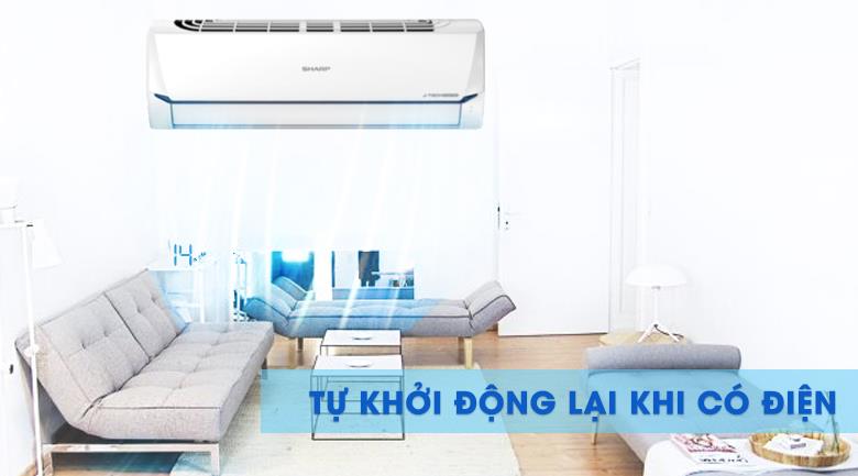 ĐIỀU HÒA SHARP 1 CHIỀU INVERTER 9000BTU AH-X9XEW tự khởi động khi mất điện