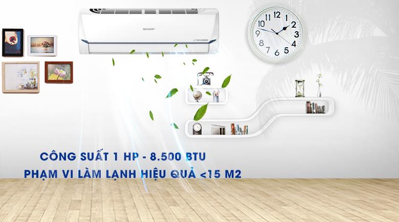 ĐIỀU HÒA SHARP 1 CHIỀU INVERTER 9000BTU AH-X9XEW thiết kế tinh tế