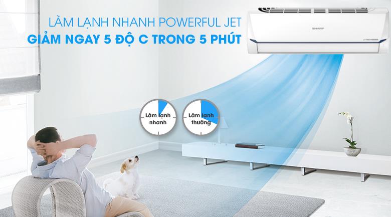 ĐIỀU HÒA SHARP 1 CHIỀU INVERTER 9000BTU AH-X9XEW làm lạnh nhanh