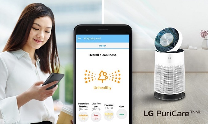 Máy lọc không khí LG PuriCare AS65GDWH0 1 tầng (safeplus)