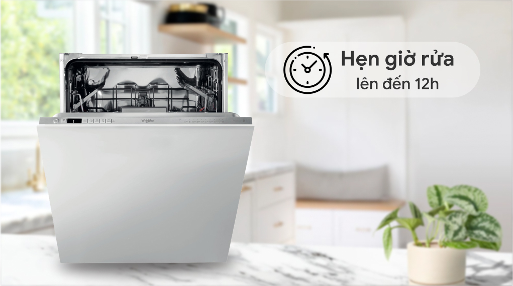 Máy rửa bát âm tủ Whirlpool WIO 3T133P 14 bộ 2022 giá rẻ