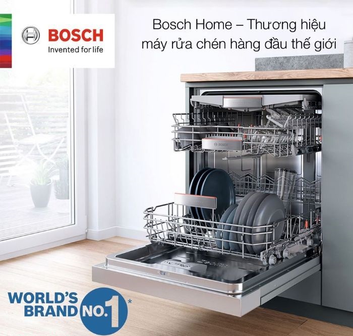 Máy rửa bát Bosch kết nối Homeconnect hiện đại, thông minh SMU6ECS57E 
