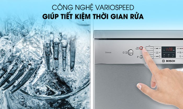 Máy rửa bát Bosch SMS46GI01P serie 4 giá rẻ nhập khẩu Châu Âu