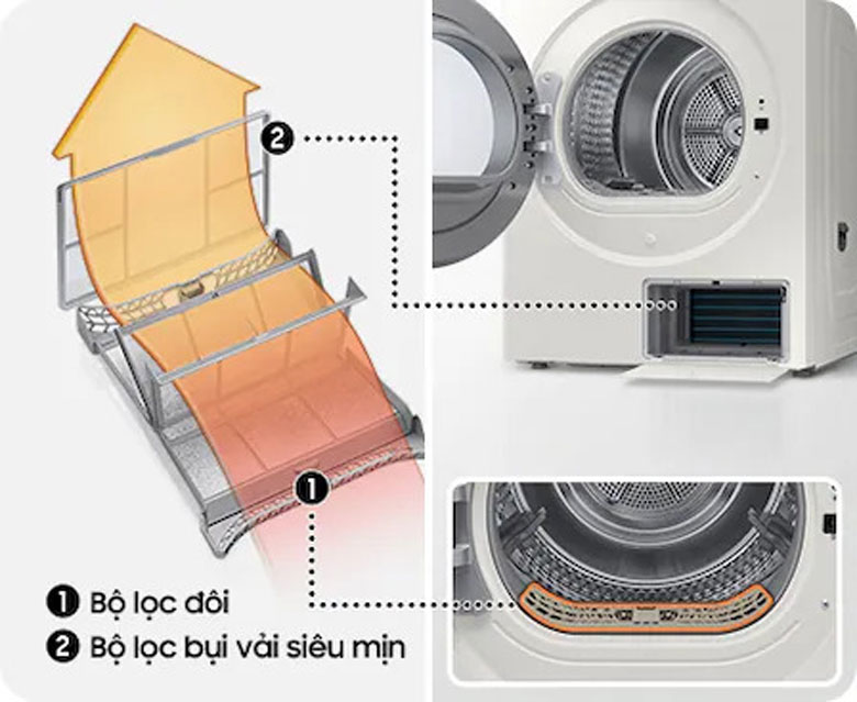 Máy sấy Bespoke AI™ Heatpump Samsung 17 kg DV17B9750CV 2023