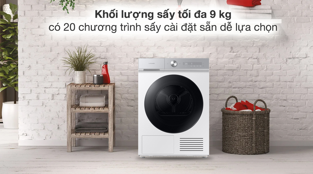 Máy sấy bơm nhiệt Samsung 9 kg DV90BB9440GH/SV 2023