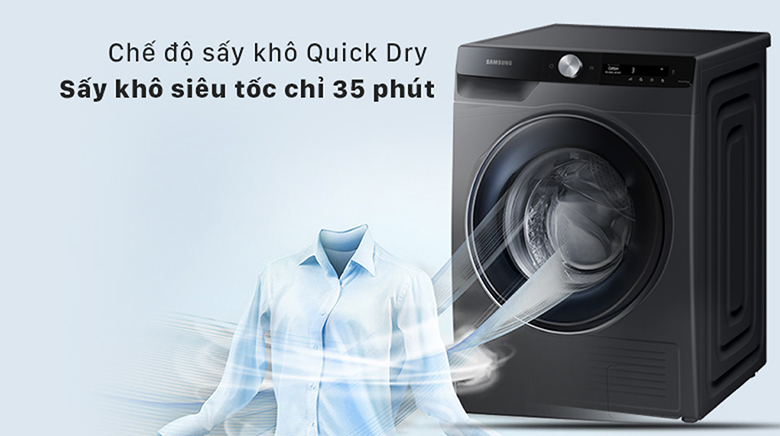 Máy sấy bơm nhiệt Samsung Inverter 9Kg DV90T7240BB/SV