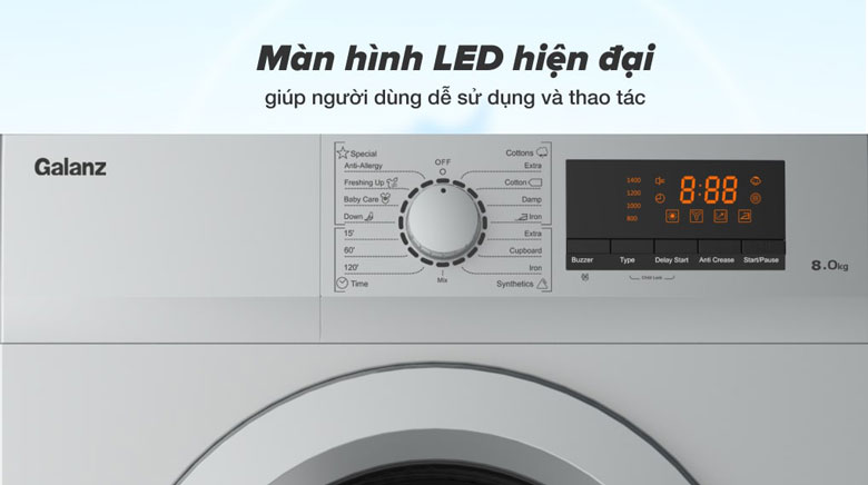 Máy sấy thông hơi Galanz 8 kg DV-80T5C(S) giá rẻ