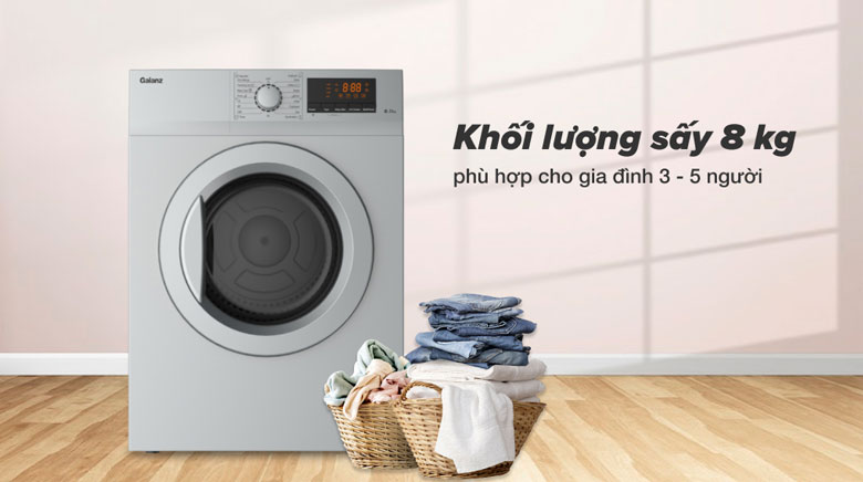 Máy sấy thông hơi Galanz 8 kg DV-80T5C(S) giá rẻ