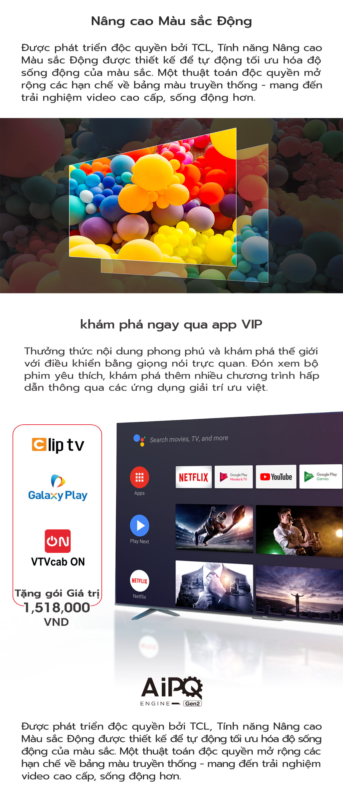 TCL google tivi 43T66 43 inch 4K HDR model 2022 mới nhất
