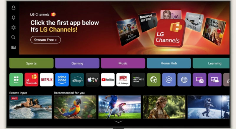 webOS 26 và AI Hub trên LG OLED77C6PSA