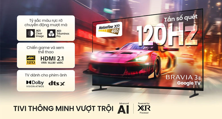 Google Tivi Sony K-75XR30M2 - Bộ xử lý XR Processor