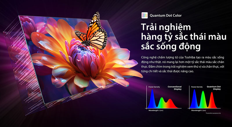 Công nghệ QLED Mini LED 144 Hz trên Toshiba 100Z670NP