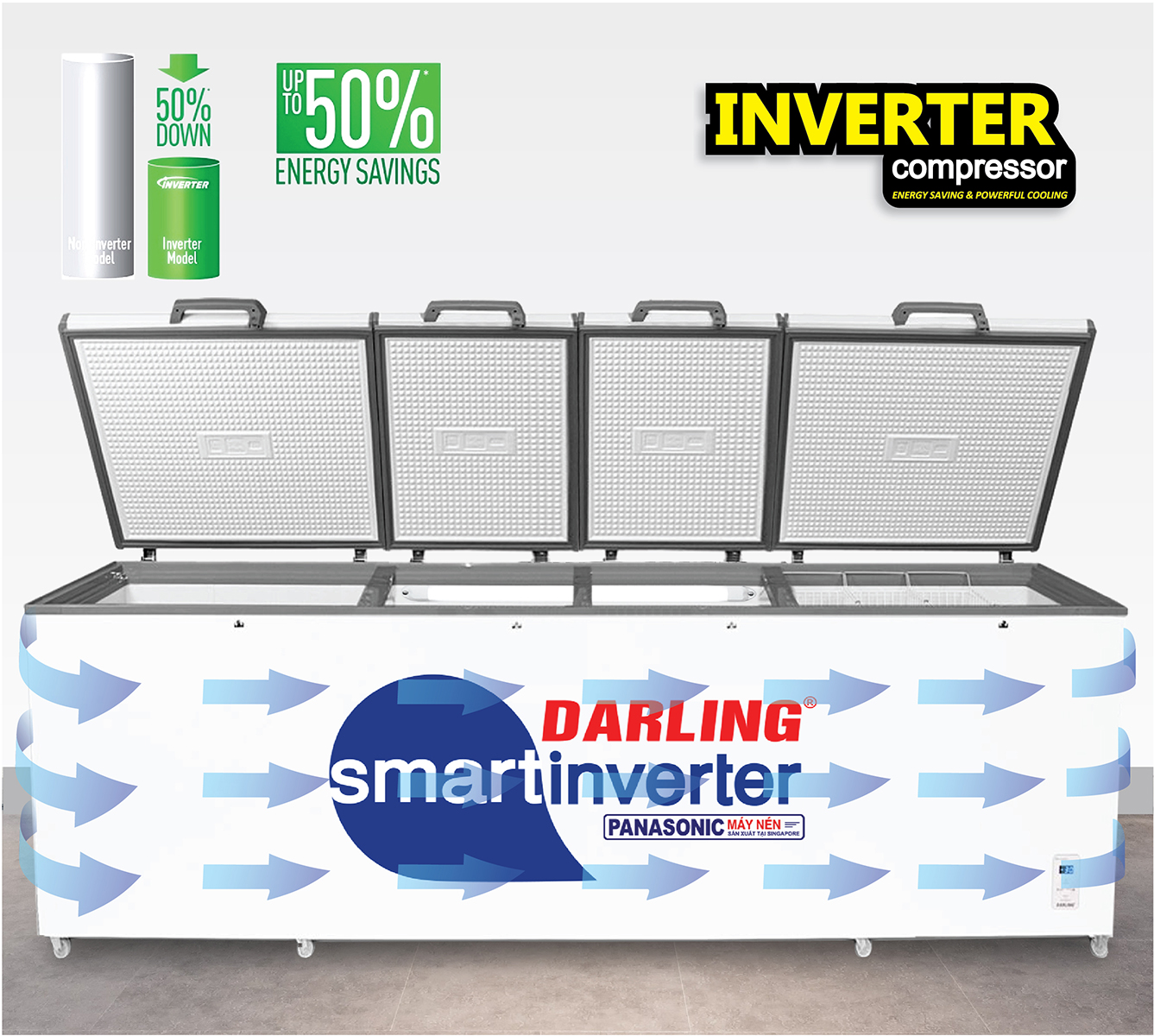 Tủ đông Darling Smart Inverter 2100 lít DMF-1779ASI