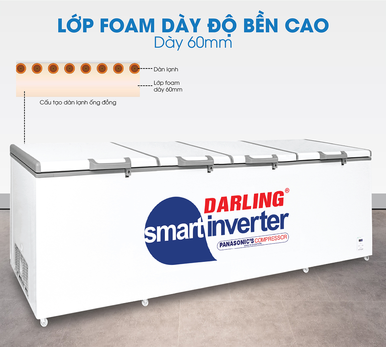 Tủ đông Darling Smart Inverter 2500 lít DMF-1979ASI