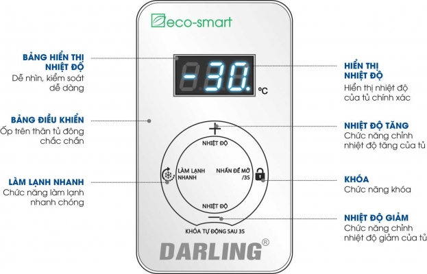 Tủ đông Darling Smart Inverter 1200 lít DMF-1179ASI-1