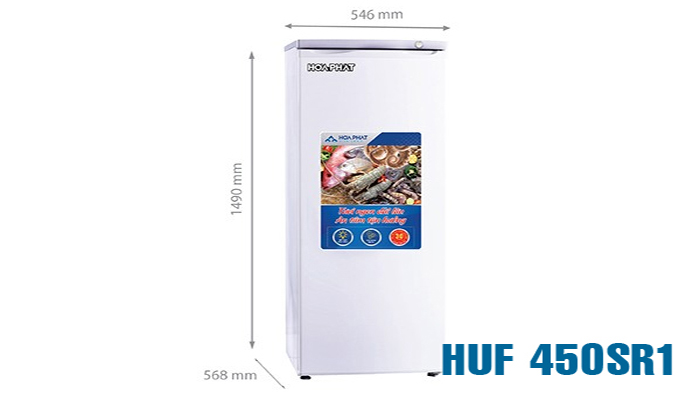 Tủ đông đứng Hòa Phát 208 lít HUF 450SR1 giá rẻ