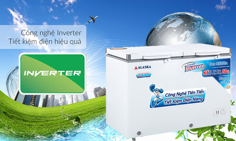 Tủ đông/mát Alaska Inverter 267 lít FCA-4600CI