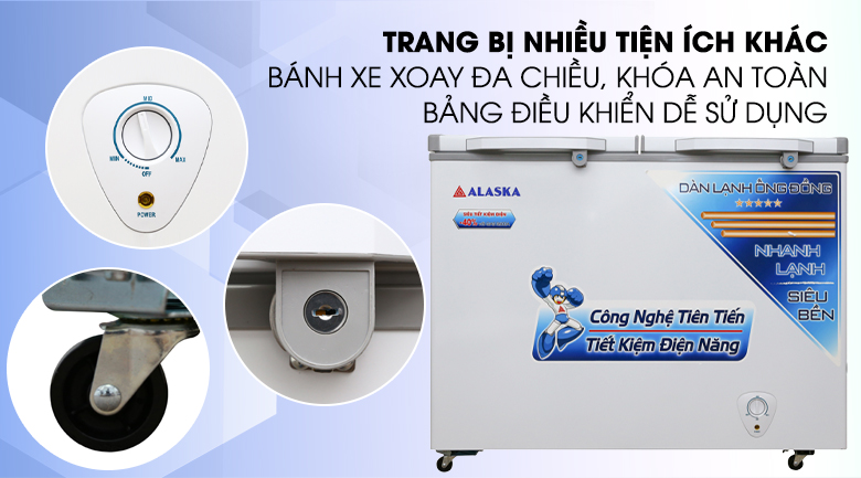 Tủ đông/mát Alaska 350 lít BCD-3568C