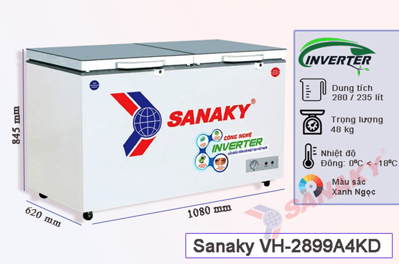 Tủ đông Sanaky 235 lít VH2899A4KD