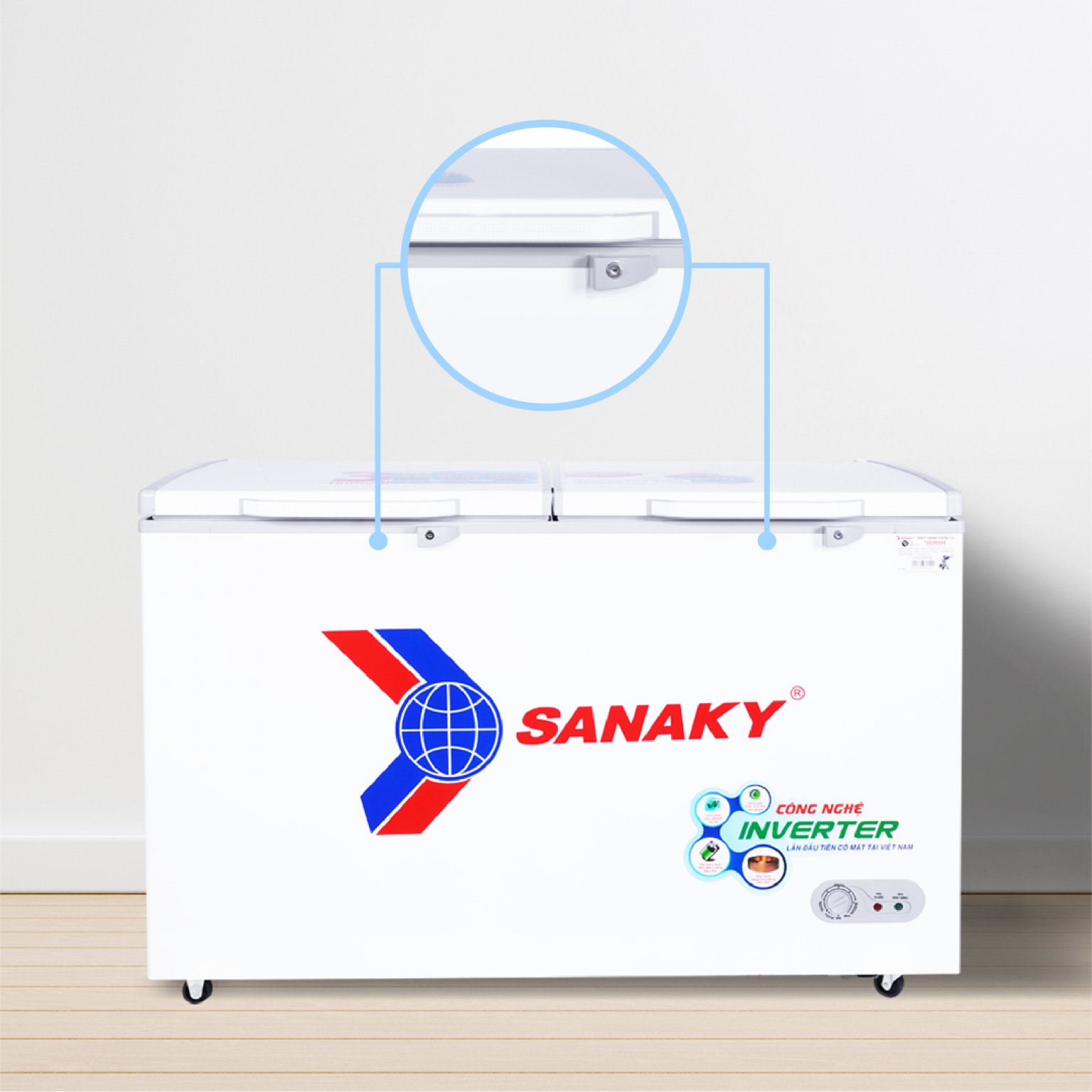 Tủ đông dàn đồng Sanaky 410 lít inverter VH-5699HY3 giá rẻ