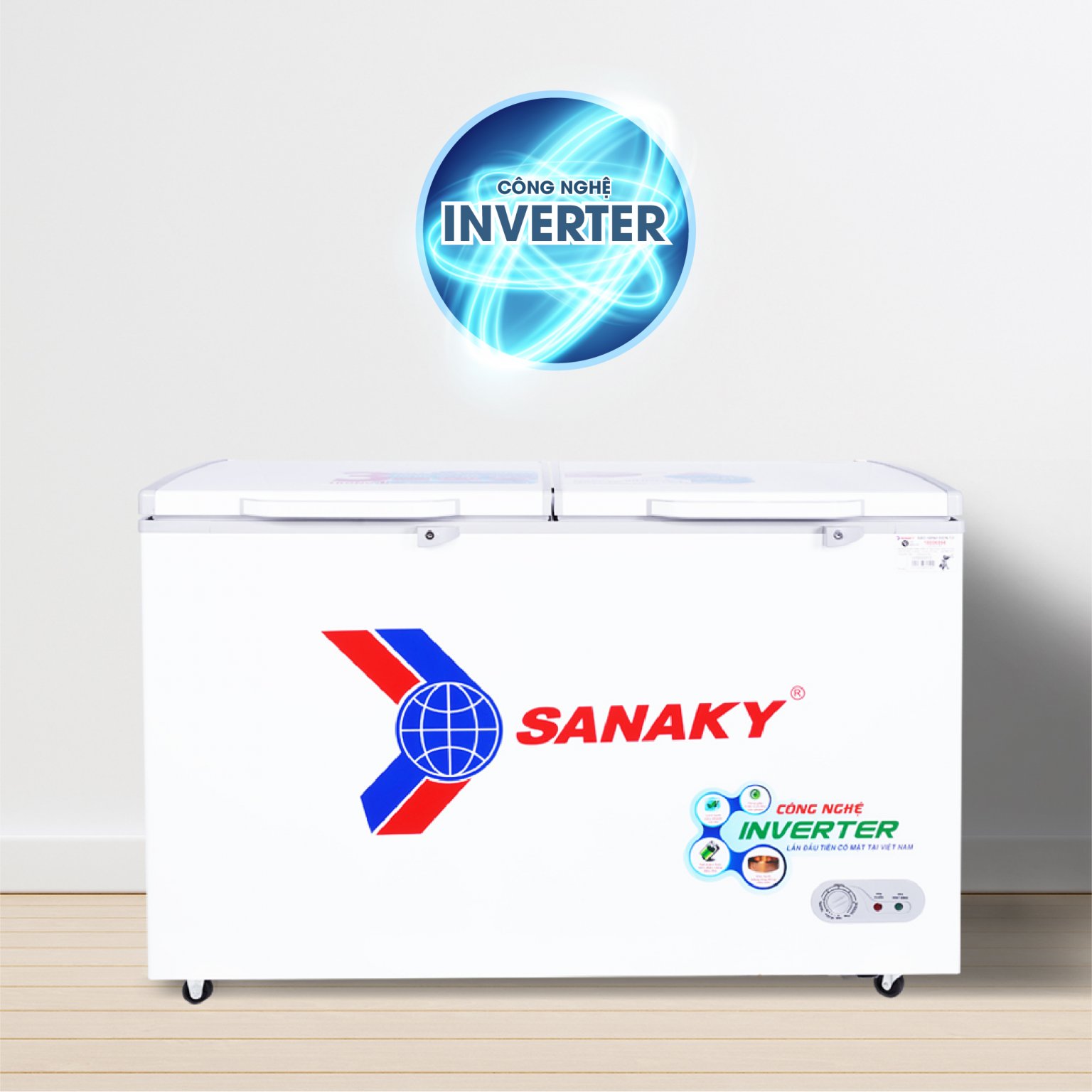Tủ đông dàn đồng Sanaky 410 lít inverter VH-5699HY3 giá rẻ
