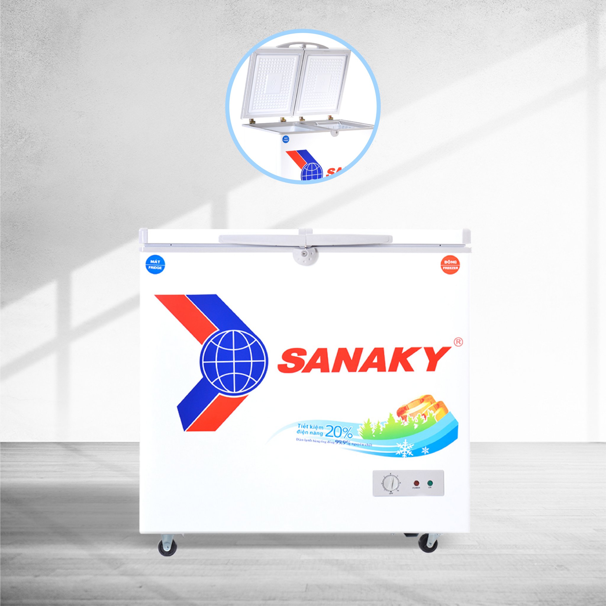 Tủ đông Sanaky 259 lít VH-2599W1 giá rẻ