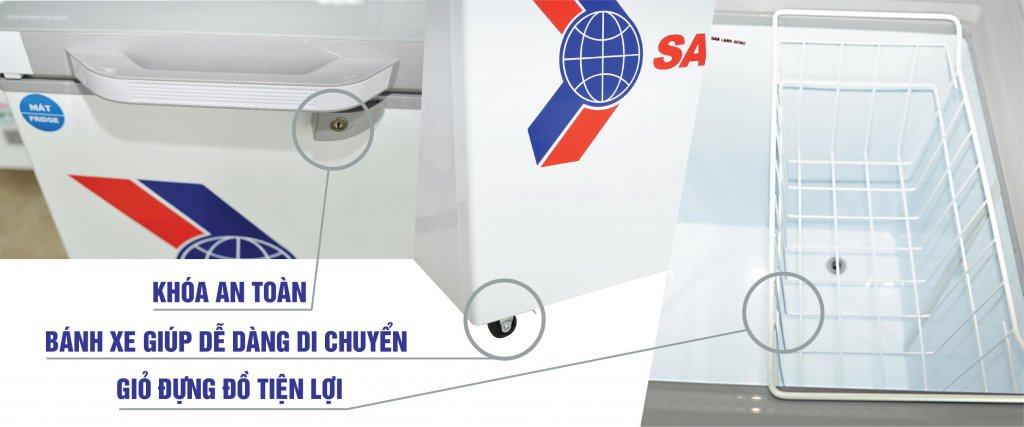 Tủ đông 2 ngăn Sanaky 220 lít VH2899W2KD giá rẻ