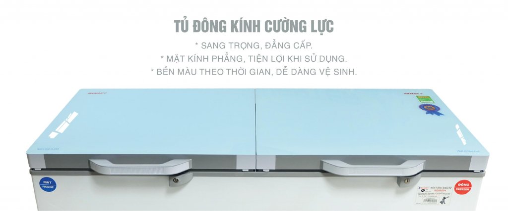 Tủ đông Sanaky mặt kính 270 lít VH-3699A2KD giá rẻ