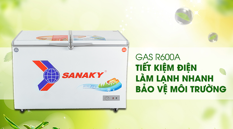 Tủ đông 2 ngăn Sanaky 260 lít VH-3699W1 giá rẻ