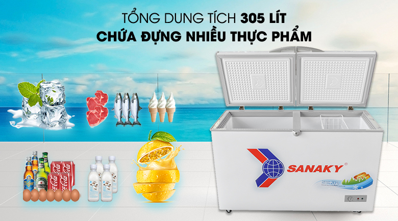 Tủ đông Sanaky 409 lít 1 ngăn đông VH4099A1 giá tốt