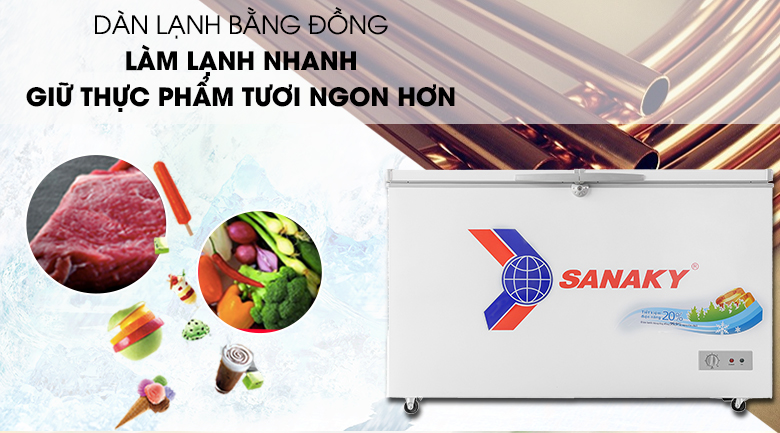 Tủ đông Sanaky 409 lít 1 ngăn đông VH4099A1 giá tốt